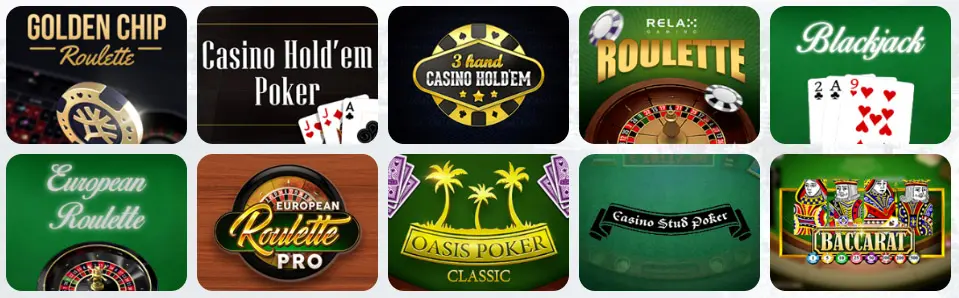 Giochi da tavolo al MAXIMAL WINS CASINO